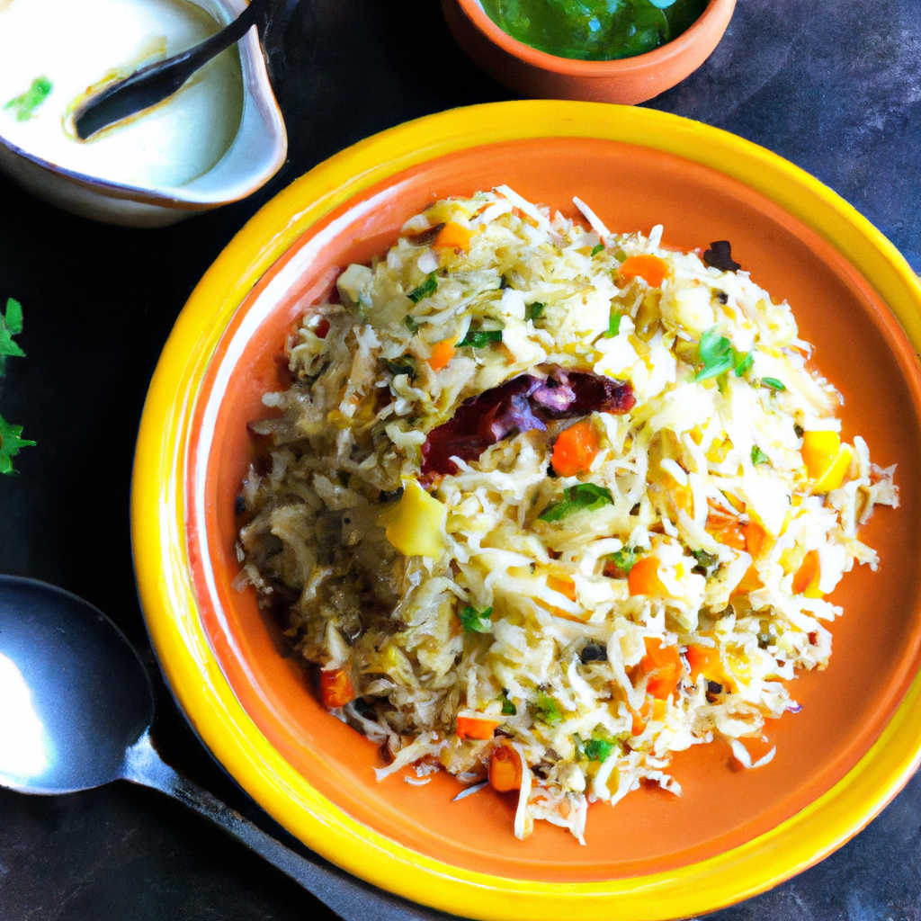 Veg Pulao With Spiced Yogurt