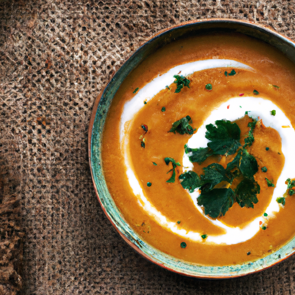 Moroccan Spiced Sweet Potato And Lentil Soup