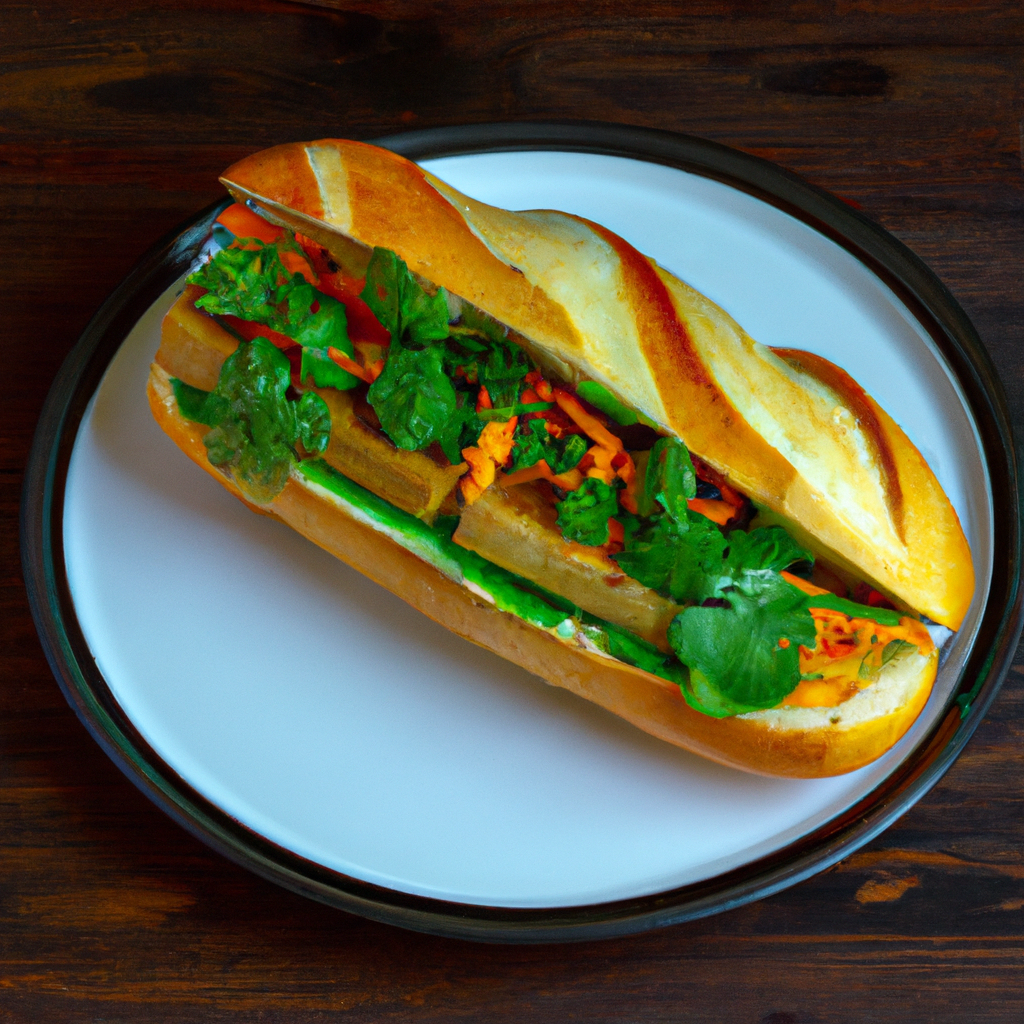 Vietnamese Tofu Banh Mi With Mango