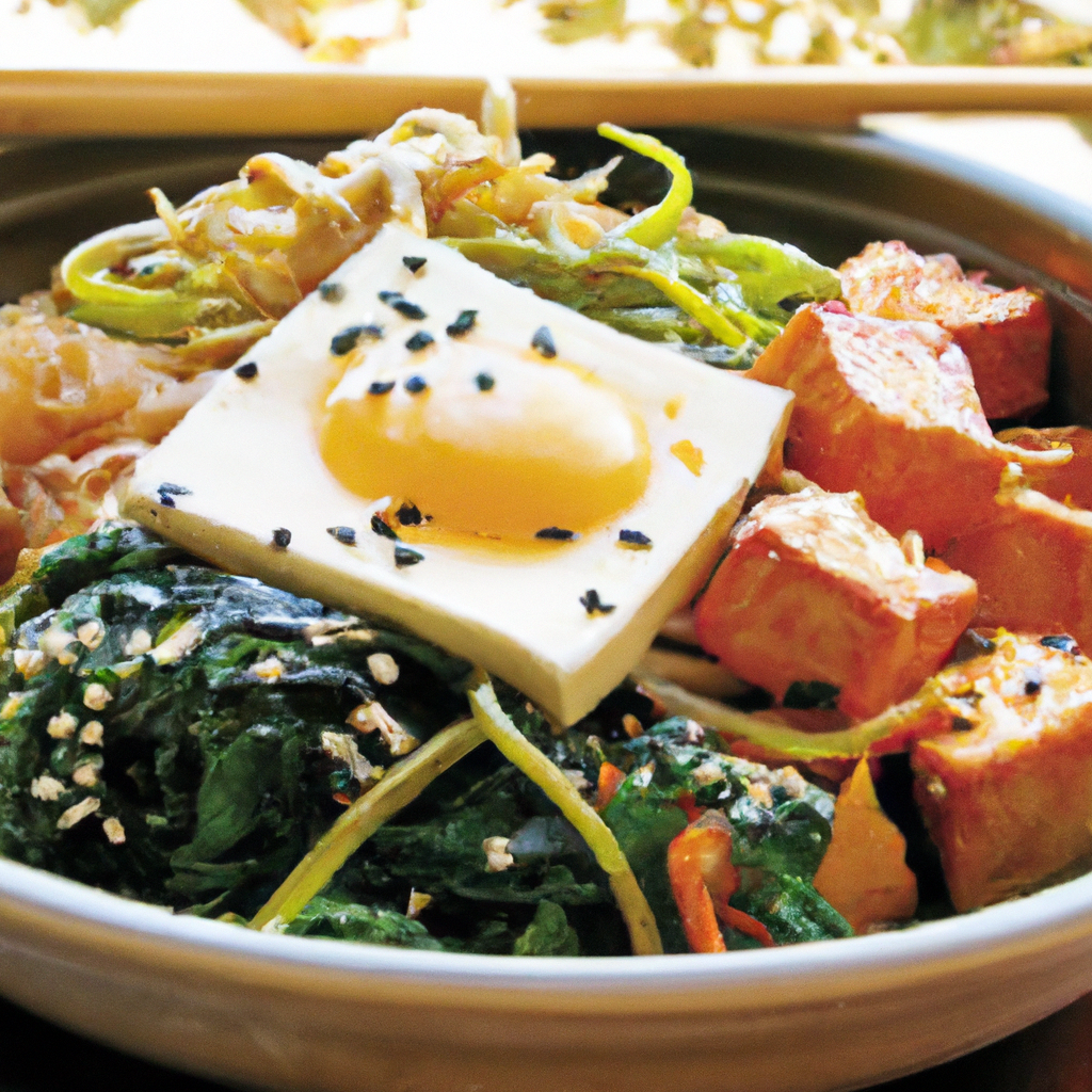 Bibimbap With Tofu And Spinach