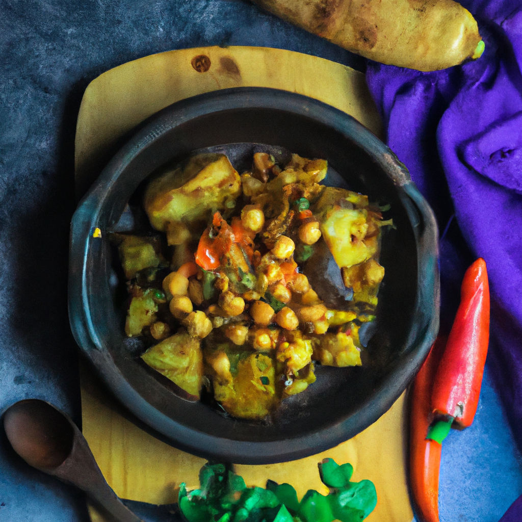 Spiced Moroccan Eggplant And Chickpea Tagine