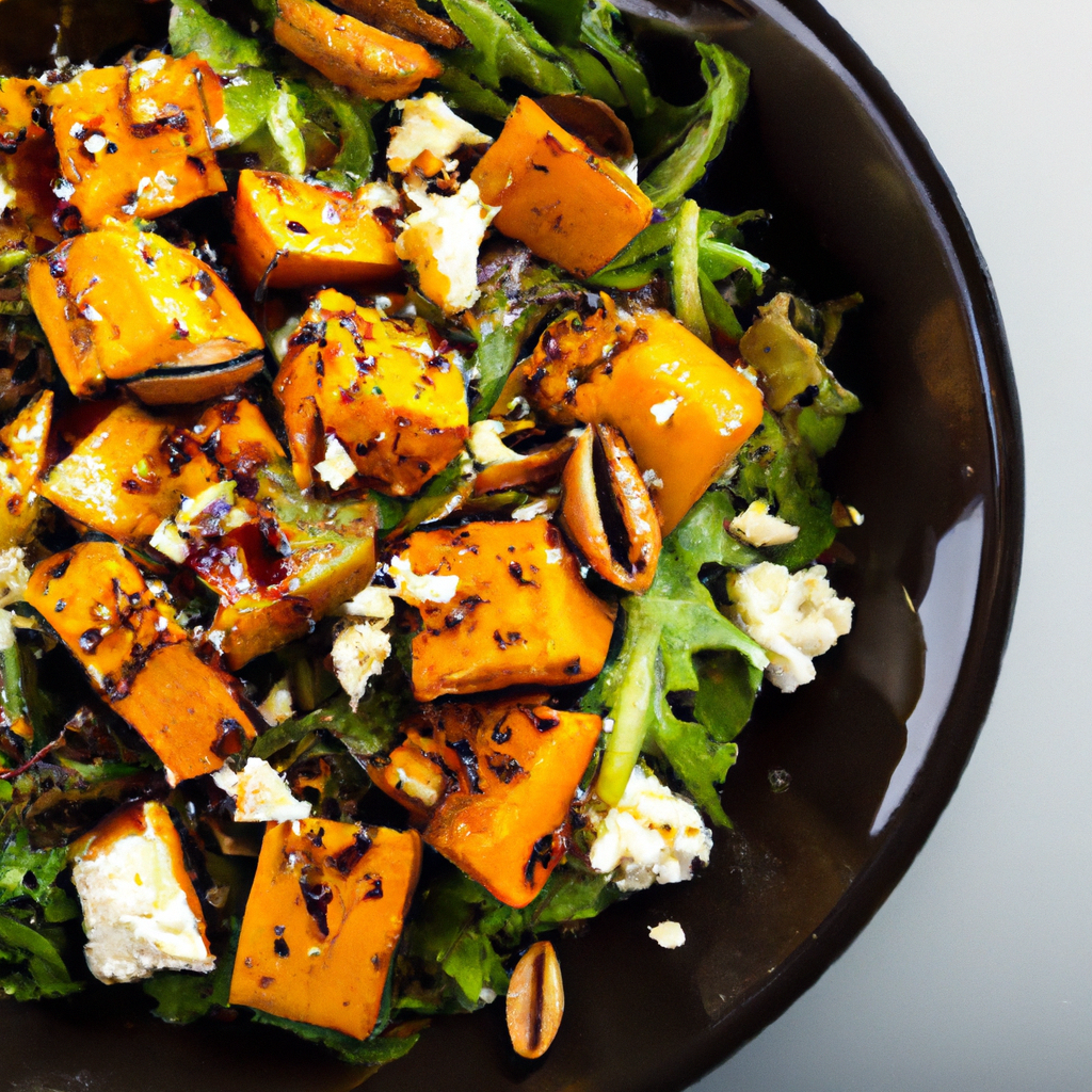 Salada De Abóbora E Queijo Coalho Pumpkin And Coalho Cheese Salad