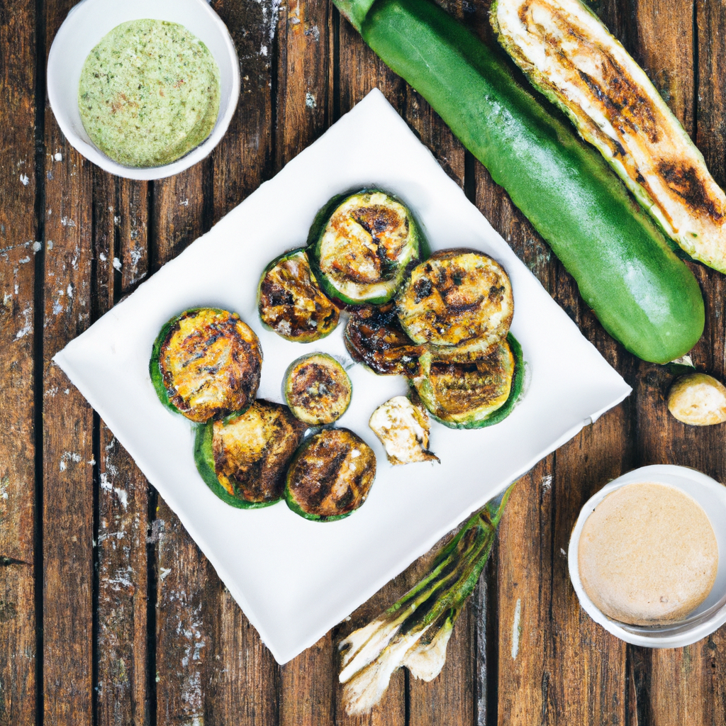 Grilled Zucchini With Tahini Sauce